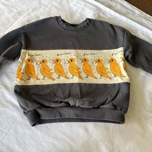 Mini Rodini gray nightingale sweater size 6/7
